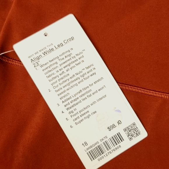[NEW] Lululemon Align Wide Leg Crop 23" Leggings - Picture 12 of 14
